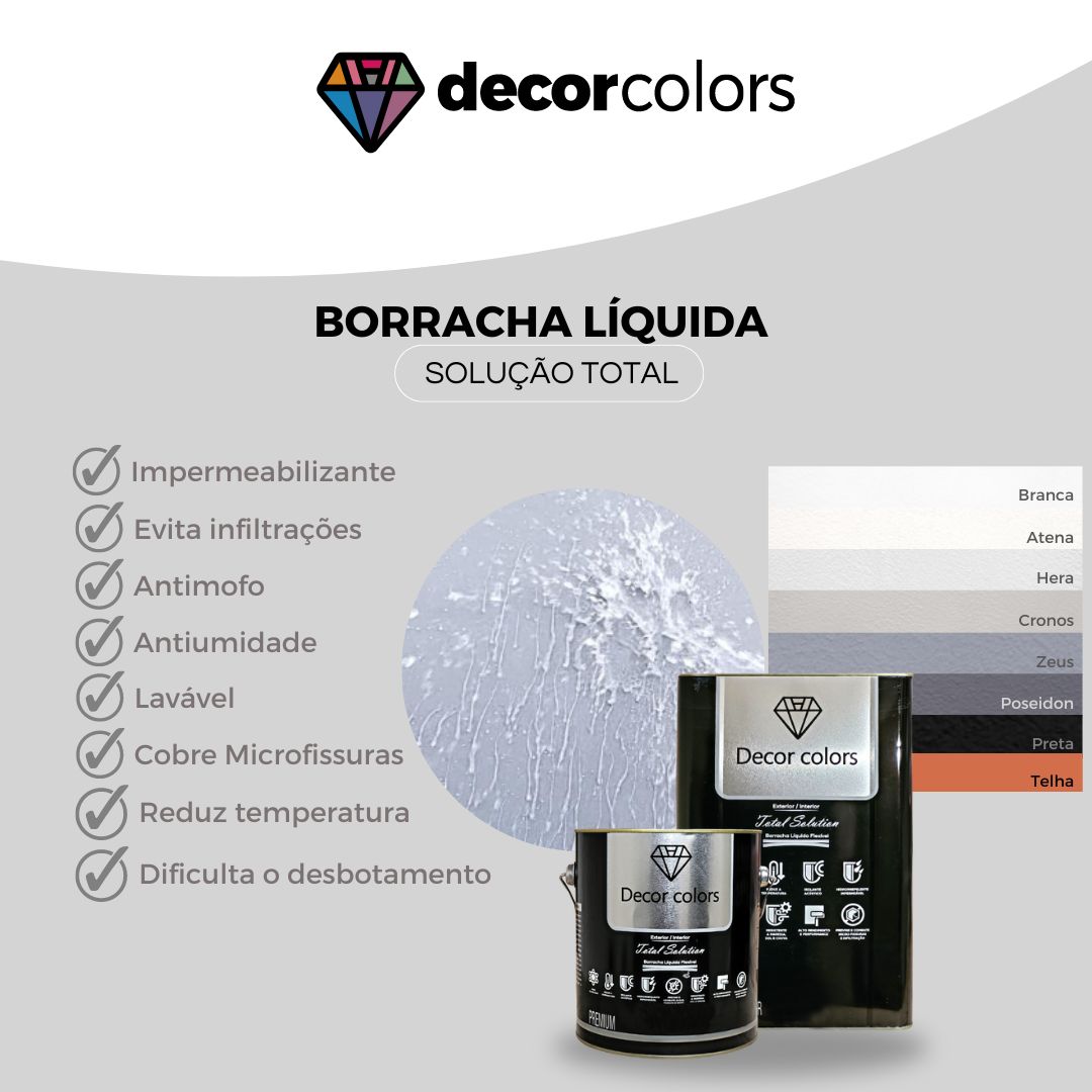tinta impermeável borracha líquida 18 litros interna e externa